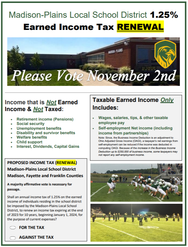 Earned vs Unearned Income Tax Flyer